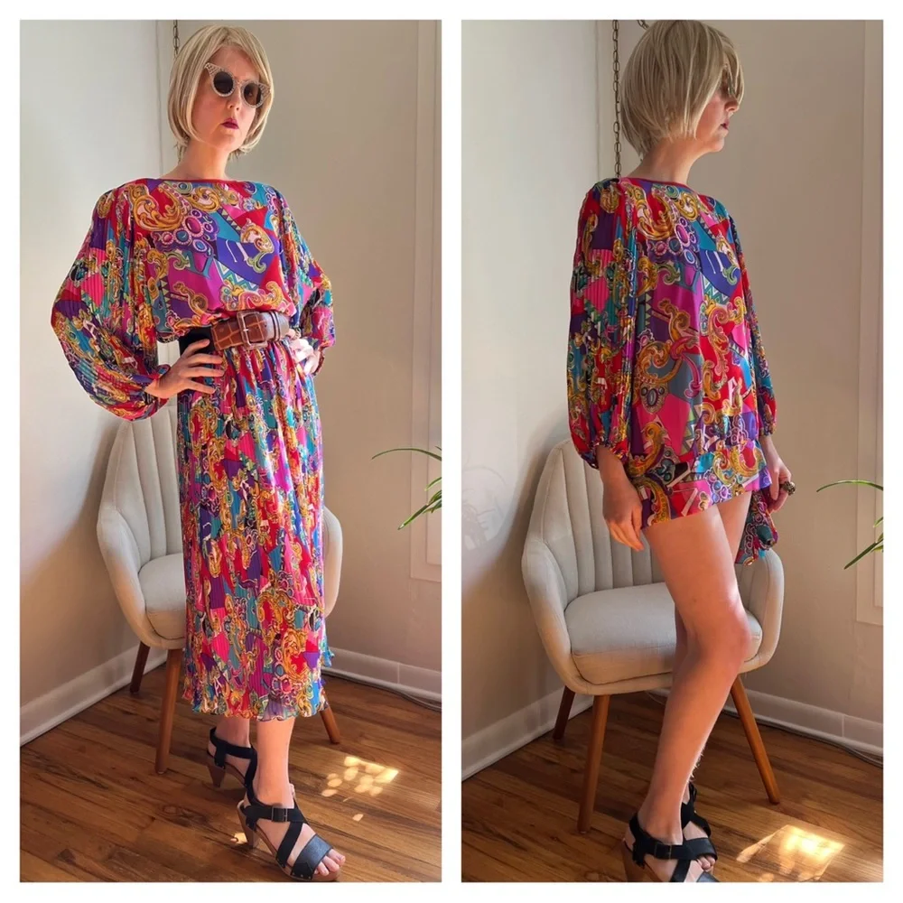Diane Freis Vintage Maximalist Skirt & Top Matching Set